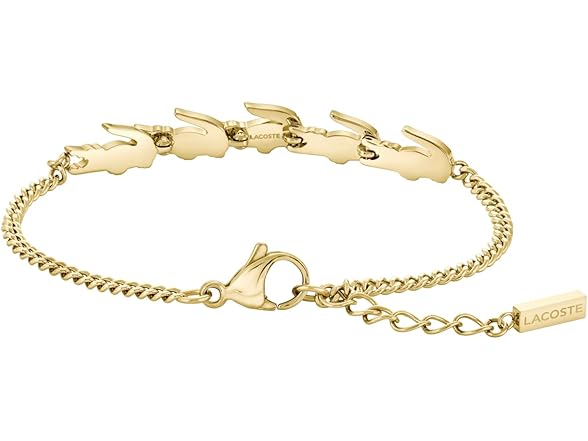 Lacoste Women Gold-Plated Crocodile Bracelet