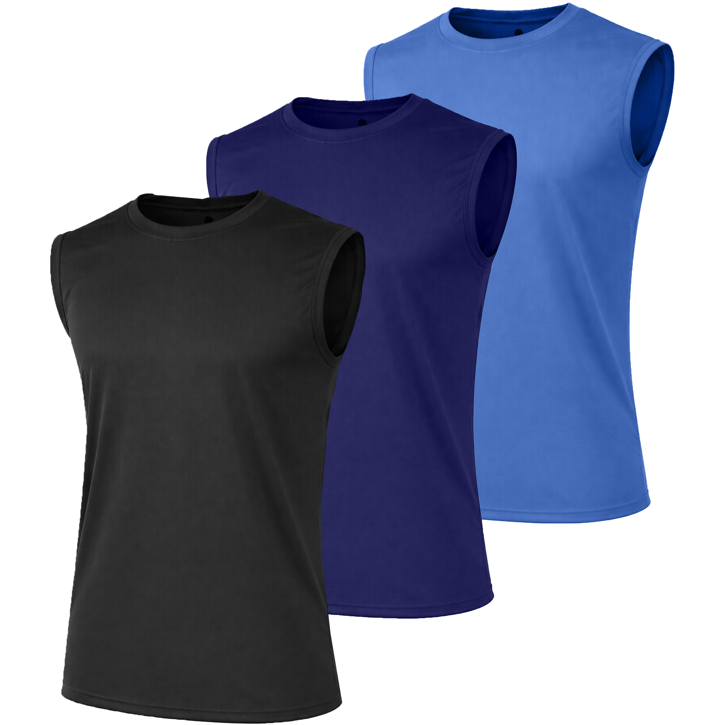 Mens 3PK Moisture Wicking Muscle Tee - Gallery 13