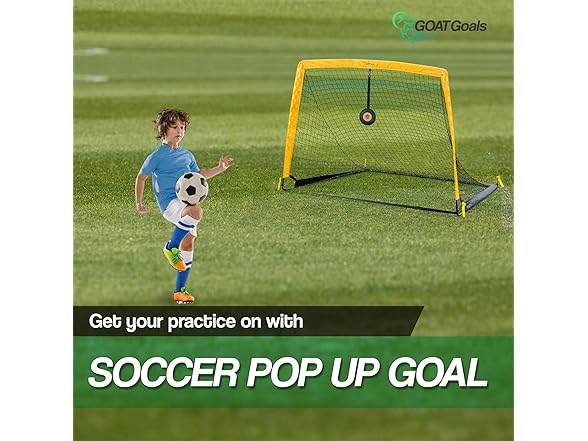 Kids Soccer Goals Set of 2, 6x4 ft