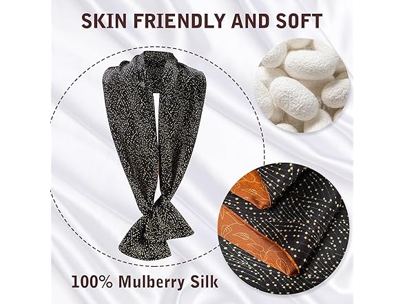 Stlvoll Silk Head Scarf for Women