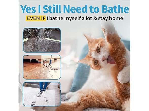 Waterless Cat Shampoo+Cat Brush