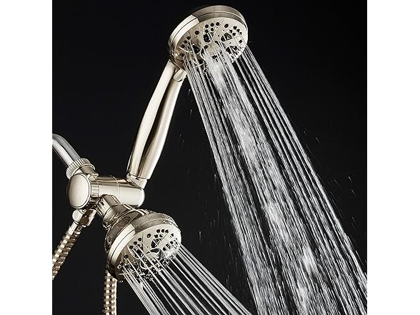 AquaDance Brushed Nickel Shower Head Combo