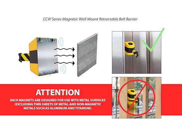 CCW Wall Mount Retractable Belt Barrier