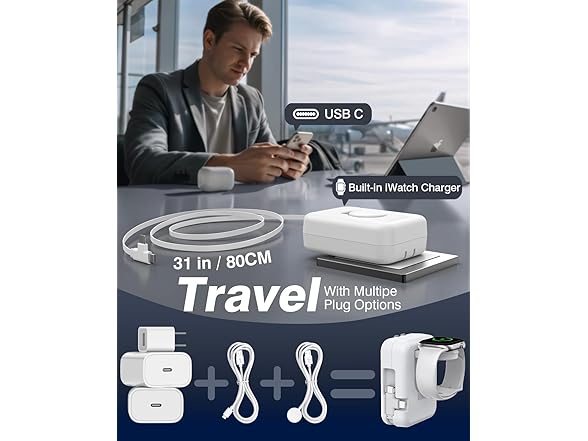 BEACOO 3 in 1 Retractable Wall Charger