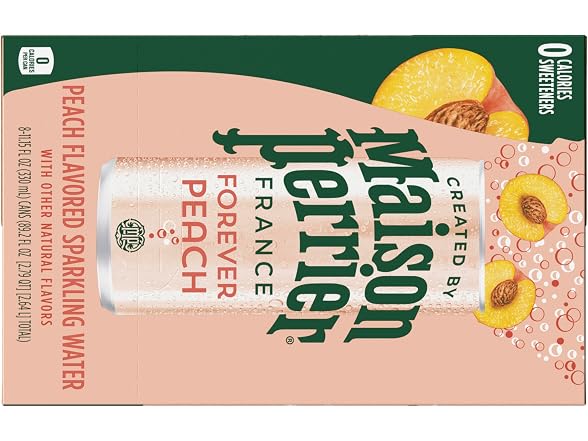 8CT Maison Perrier Forever Peach Sparkling Water