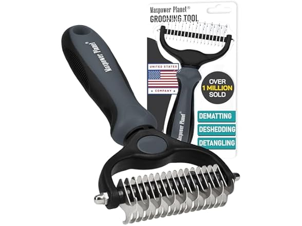 Double Sided Pet Grooming Brush 2-Pack