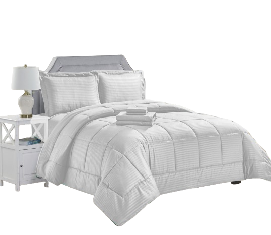8-Piece Embossed Stripe Bed In A Bag (King) - Gallery 3