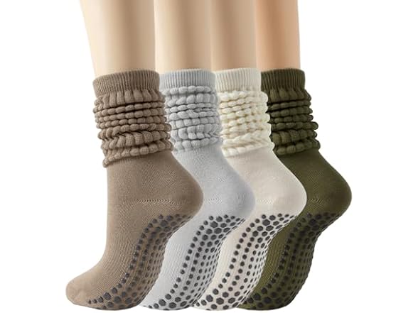 Holaraon Slouch Socks for Women with Grip