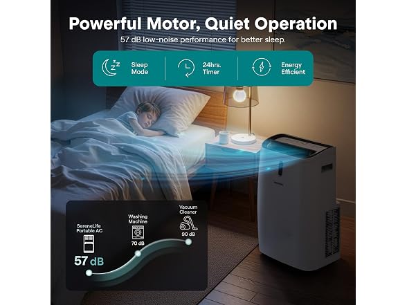 SereneLife SLPAC406W.6 14,000 BTU 550sqft Portable AC