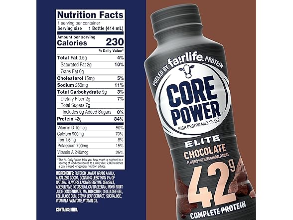 12PK Core Power Elite High Protein Shake Chocolate