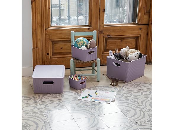 Tatay Baobab Multipurpose Large Storage Basket, Lilac