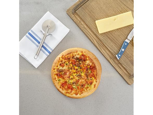 Restaurantware Aluminum Wide Rim Pizza Pan, 12 Pack