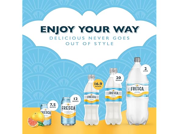 6PK Fresca Citrus Soda Soft Drink, 16.9 fl oz