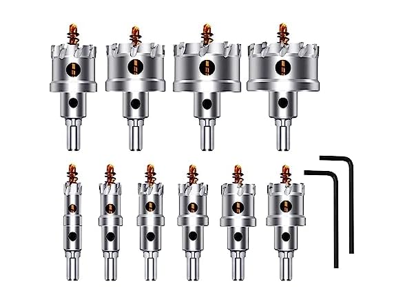 12Pcs TCT Hole Saw Kit for Hard Metal