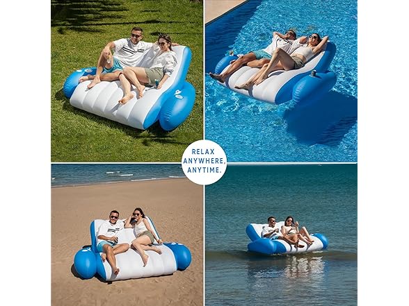 Zone Tech Inflatable Pool Floats Adults, Recliner Float