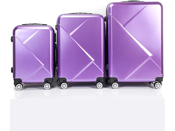 Tiktun Luggage Set 3pc Purple
