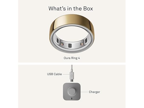 Oura Ring 4 - Gold - Size 8 - Smart Ring