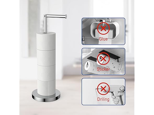 LHYMJRY Free Standing Toilet Paper Rack