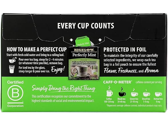 20CT Bigelow Tea Perfectly Mint Black Tea