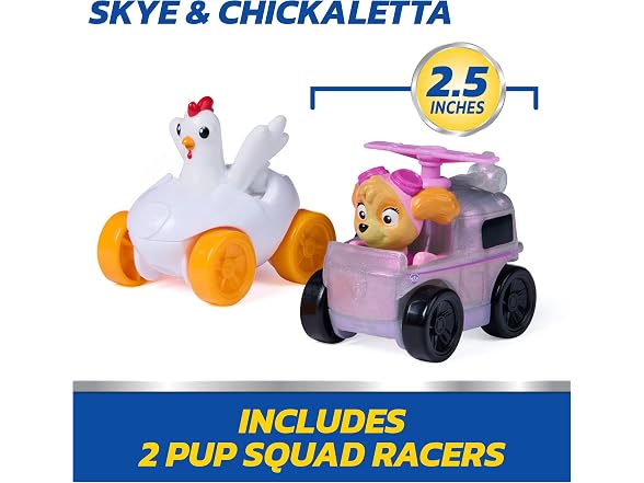 Paw Patrol Skye Pup Squad Launchers with Chickaletta