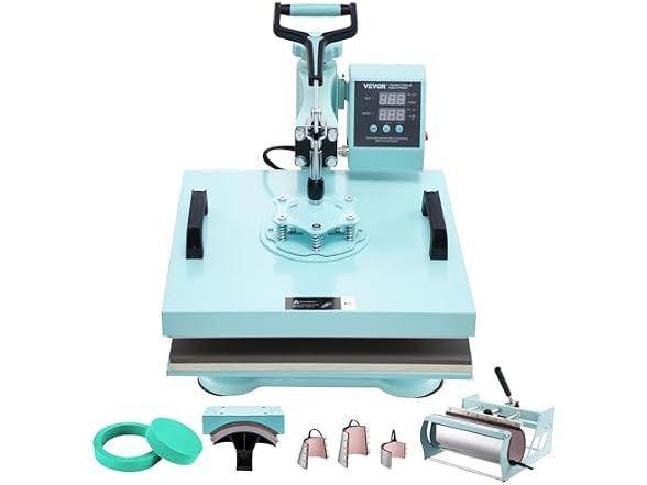 VEVOR 15x15 Heat Press: 8-in-1 Combo for