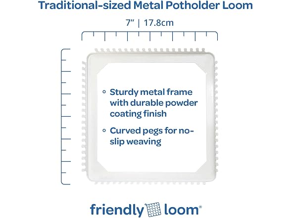 Friendly Loom 7” Traditional Potholder