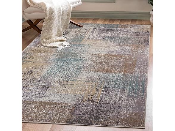 Superior Modern Abstract Washable Rug Ara Collection