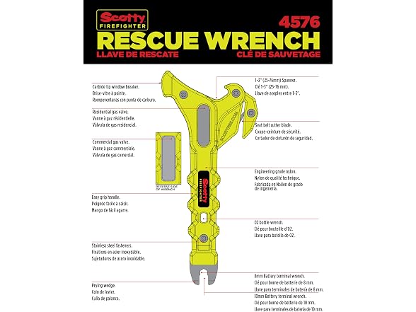 Scotty Fire 4576 Rescue Wrench