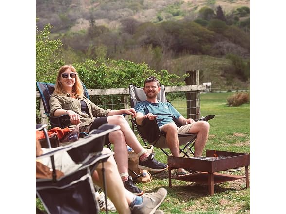 SUNNYFEEL Grey Rocking Camping Chair 500lbs