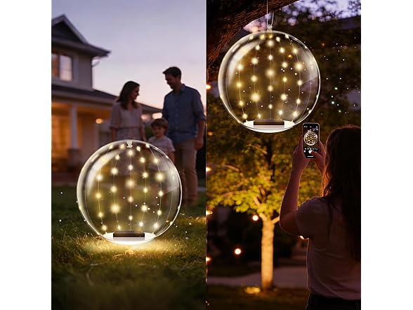 BITIWEND 2-Pack Solar Pool Lights 14in