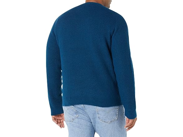 Amazon Essentials Waffle-Knit Sweater, Blue (XS)