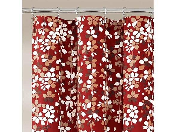 Lush Decor Weeping Flower Shower Curtain
