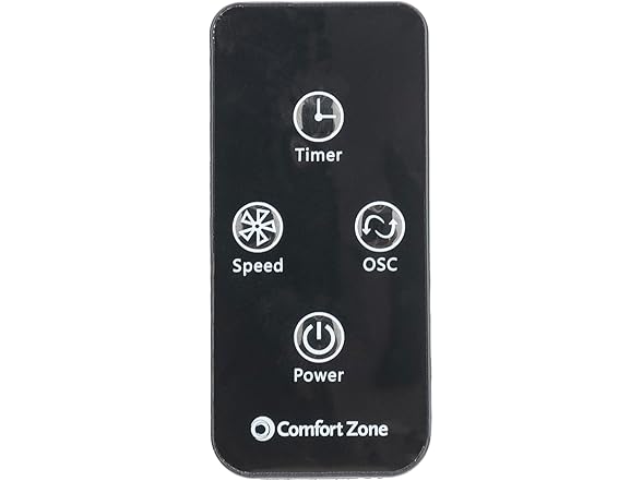Comfort Zone 28" Oscillating Bladeless Tower Fan with Remote
