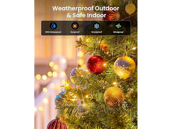 Minetom Solar Fairy Lights, 2 Pack Total 66 FT 200 LED Solar String Lights