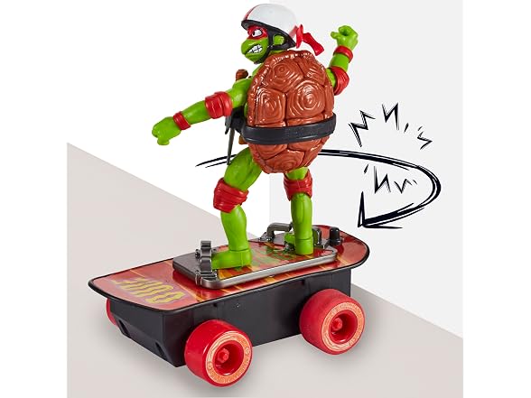 Mutant Mayhem Raphael on a Skateboard