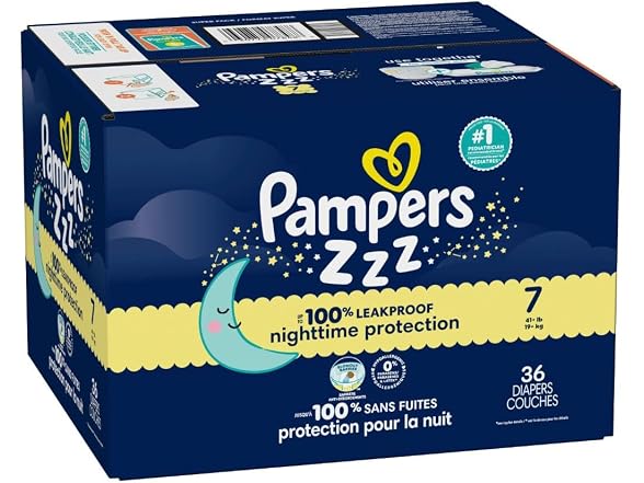 Pampers ZZZ Overnight Diapers Size 7