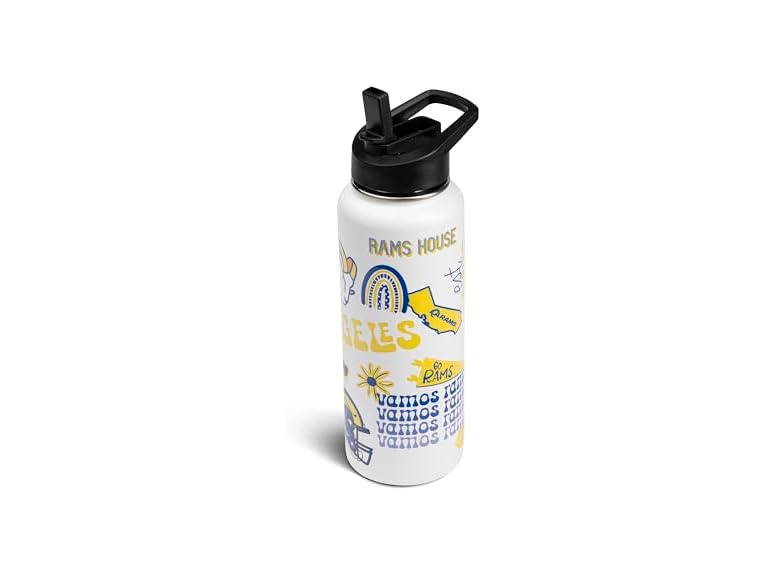The Memory Company Officially Licensed NFL 34oz Water Bottle - Premium Stainless Steel Double-Wall Insulated, Leakproof Design