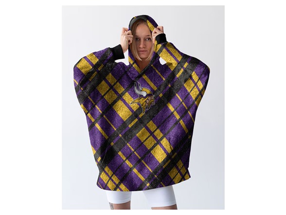 NFL Sherpa Flannel Hoodie Blanket - Choose Team