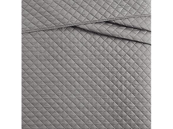 CANNON Percale Grey Full/Queen Quilt Set