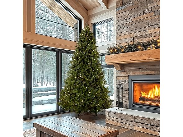 National Tree Company 9' Pre-Lit Downswept Douglas Fir Artificial Christmas Tree
