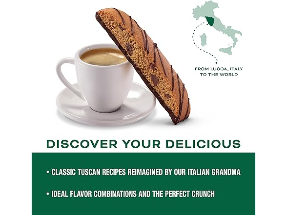 8CT Nonni's Espresso Chocolate Chip Biscotti, 6.88oz