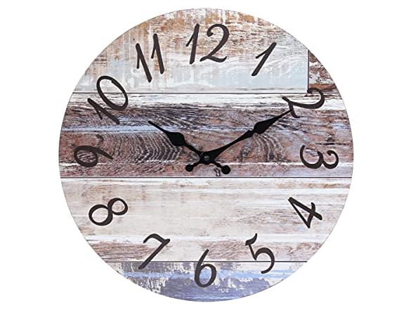Stonebriar Vintage Farmhouse 14" Hanging Wall Clock