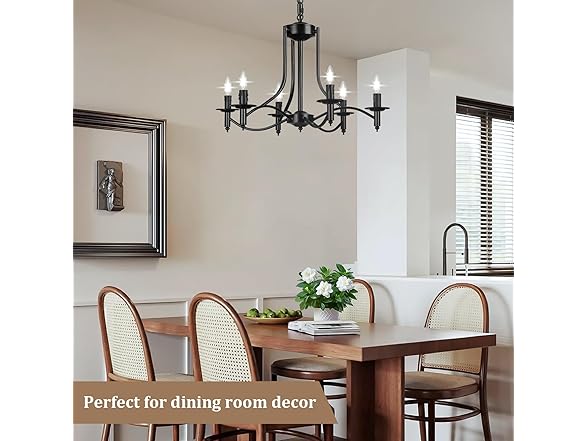 Brightever 6-Light Black Farmhouse Chandelier