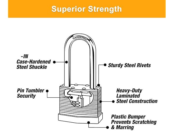 VIUIOE VIUIOE 6pcs Keyed Alike Padlocks - Long
