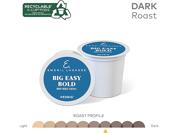 Emeril Big Easy Bold Dark Roast Coffee Pods 96 Ct