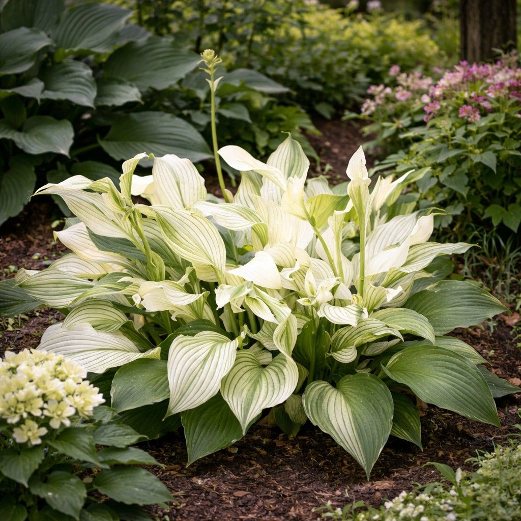 White Feather Hosta Plants - 4 Bare Roots - Gallery 5