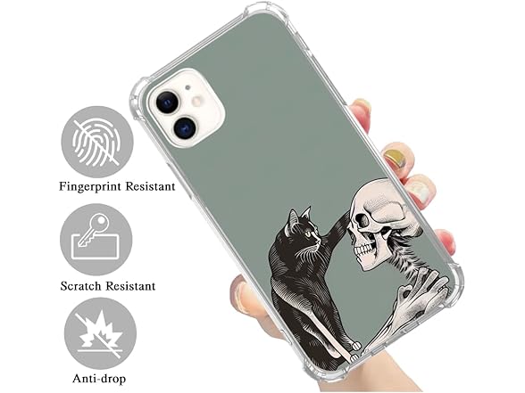 Vusbvelnot Cat and Skull Case