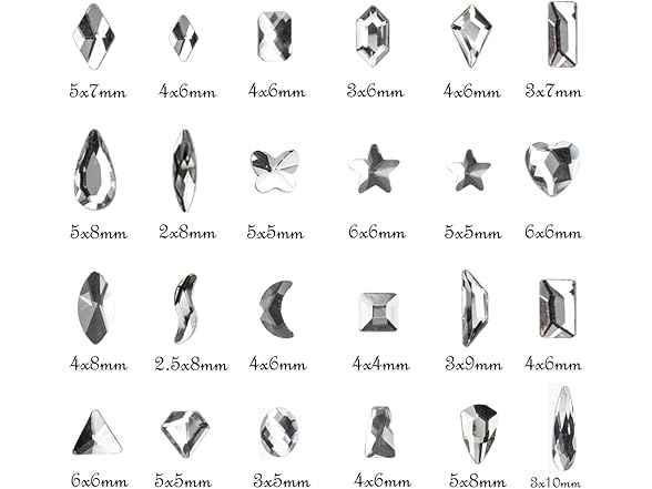 Kousitei 150Pcs Nail Gems