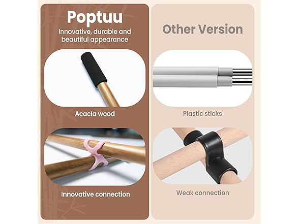 poptuu Acacia Wood Posture Corrector