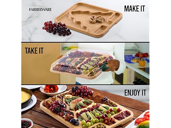 Farberware Tree Build-A-Board with Clear Locking Lid 